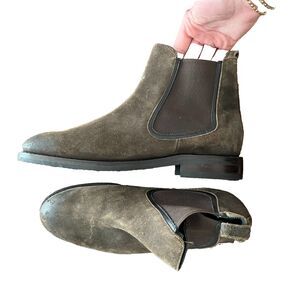 Thursday Boot Co Duchess Womens Brown Chelsea Bootie Size 9 Rustic Suede Pull On